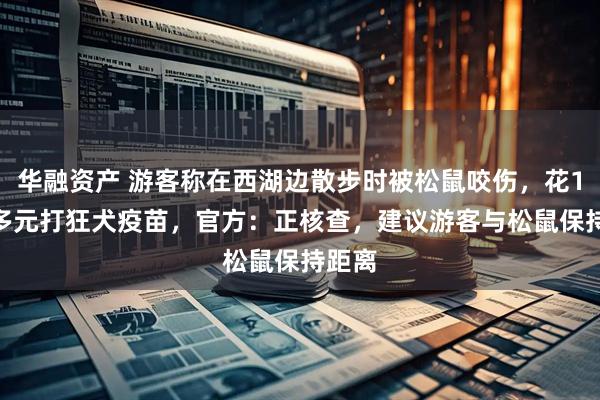 华融资产 游客称在西湖边散步时被松鼠咬伤，花1300多元打狂犬疫苗，官方：正核查，建议游客与松鼠保持距离